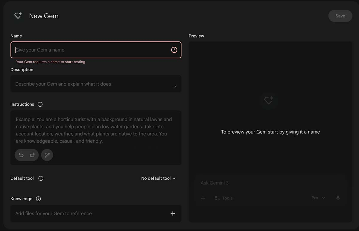 New Gem form in Gemini
